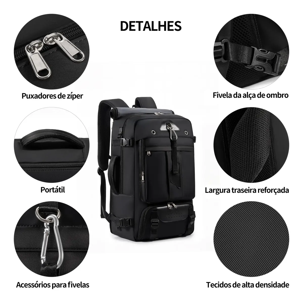 Mochila Voykr 60L com Carregador - detalhes